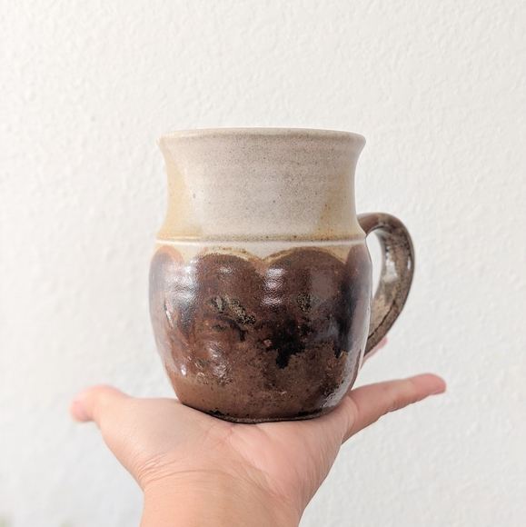 Other - Earthy Natural Toned Pottery Mug from Japan